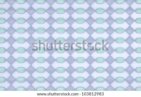 repeating pattern of blue and green diamonds on purple background