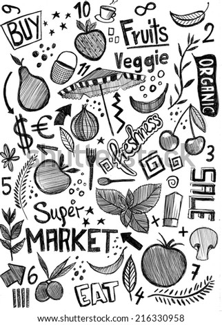 Market Food Doodle