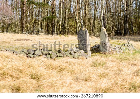 Old abandoned cholera burial ground in Blekinge, Sweden, from around 1853-57. Because of the risk of contamination, burials were not allowed in ordinary cemeteries.