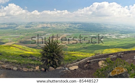 View of Jordan valley, Lower Galilee,