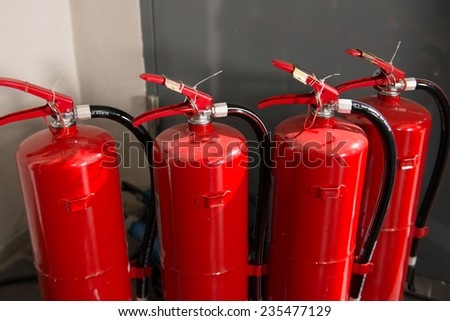 Four units of fire extinguisher