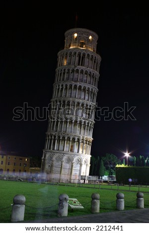 stock photo : Leaning tower in