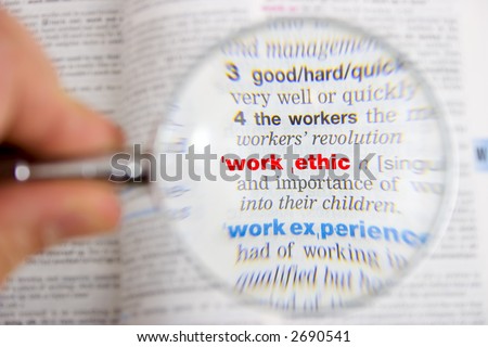 Work ethic dictionary