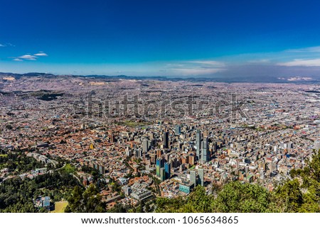 Bogota Skyline cityscape  capital city of Colombia South America