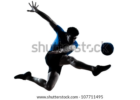 player playing football