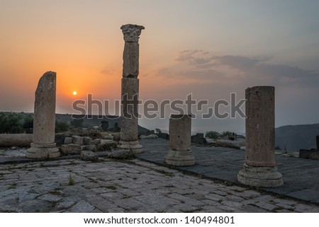 Umm Qais gadara romans ruins  in jordan