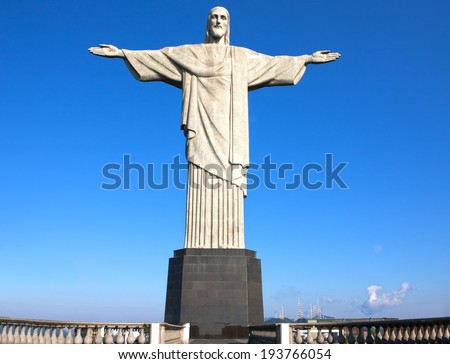 RIO DE JANEIRO, BRAZIL - MARCH 13, 2013: Christ the Redeemer statue