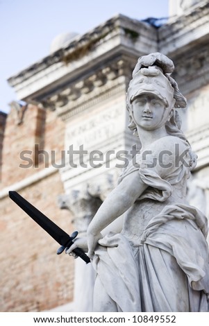 Statue Of Helmeted Pallas Athena Minerva Statue Of Helmeted Pallas Athena Minerva In The Beautiful