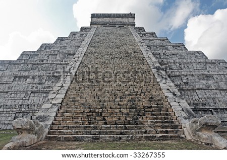 El Castillo the castel of Chichen Itza in the yucatan was a Maya city and one of the greatest religious center and remains today one of the most visited archaeological site