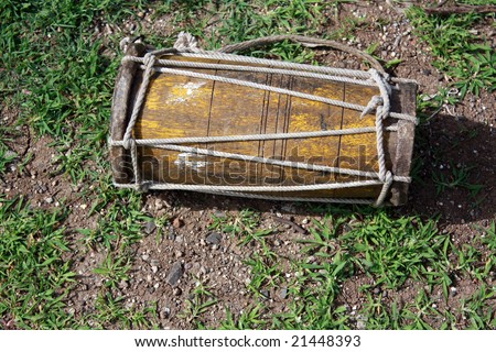 An ethnic Indian instrument used for percussion called as \'Dhol\'