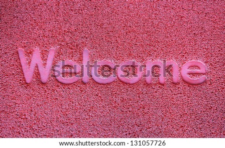 Red welcome carpet, welcome doormat carpet