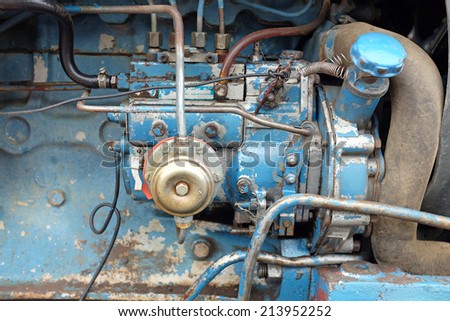 Part of tractor diesel engine