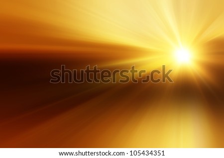Illustration of a burning sun, or star and beautiful rays