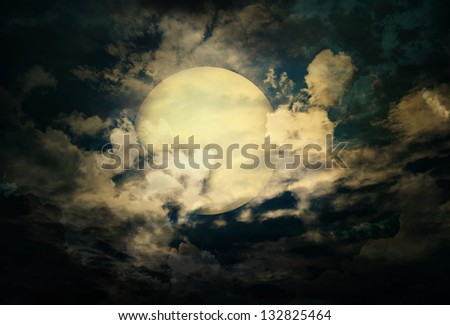 the mystery half moon at the dark sky