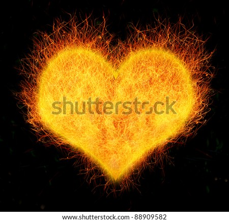 Fireworks heart
