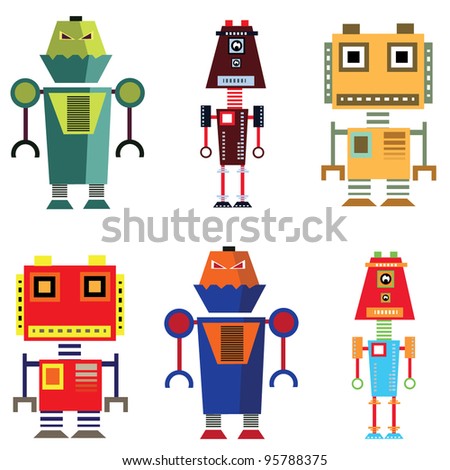 Vector Robot Set - 95788375 : Shutterstock