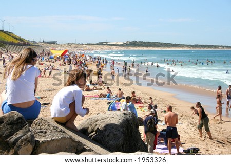 Sunny Day At The Beach. stock photo : Sunny day at the