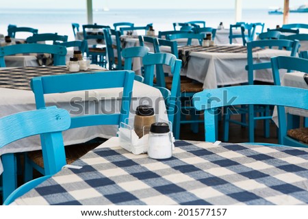 Greek tavern by the sea, Greece