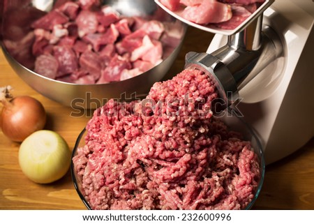 Fresh raw minced meat