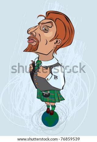 scotsman in kilt. Scotsman in a kilt