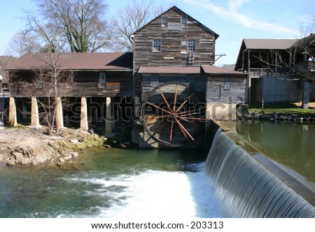 Dam view of Old Mill 
Pigeon Forge Tn
