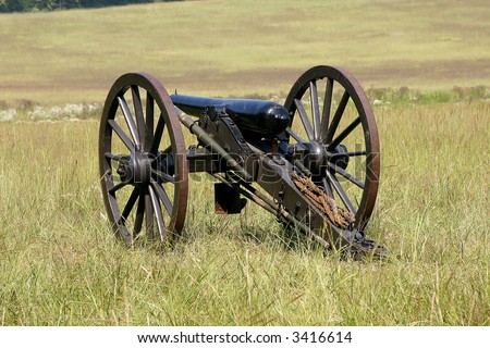 Civil War Cannon at a North Georgia Civil War reenactment. - stock