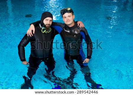 Divers during their treining