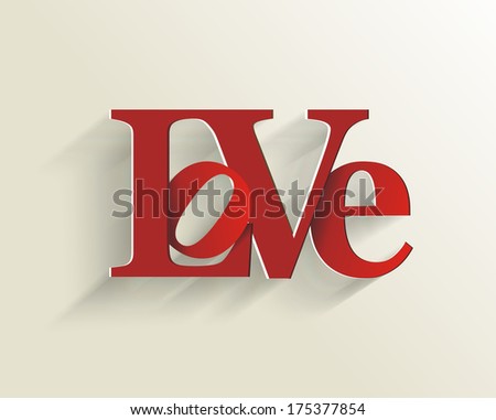 Lettering LOVE. For themes like Mother\'s Day, Valentine\'s Day, holidays. Vector illustration.