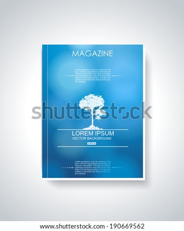 Magazine cover layout design vector
