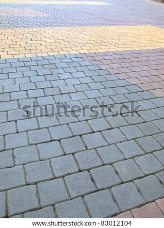 A background texture of a brick road
