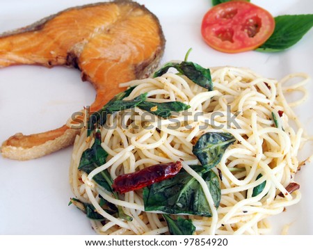Spaghetti with Salmon