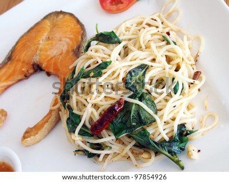 Spaghetti with Salmon
