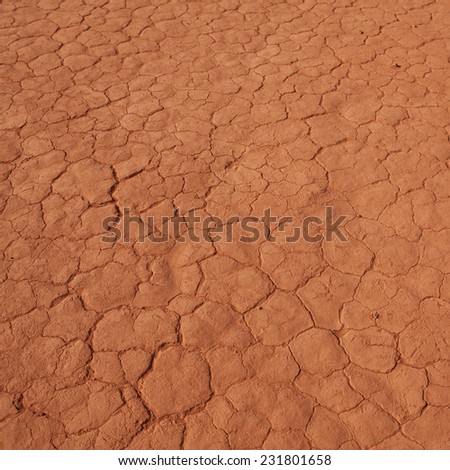 Cracked desert  ground in Wadi Rum, Jordan