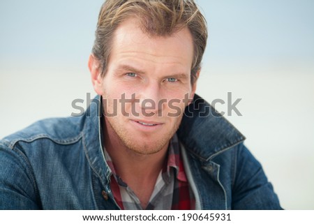 Pensive guy portrait