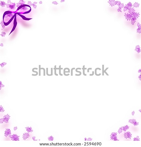 clip art flowers border. with flower border and bow
