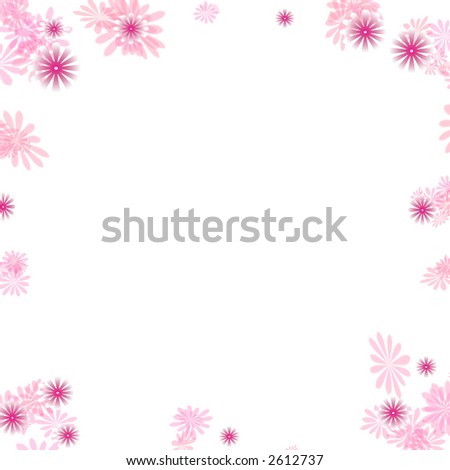 pink flowers borders. stock photo : pink flower