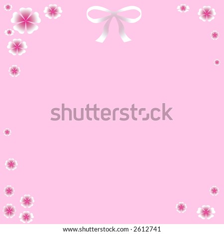 pink flowers borders. stock photo : pink flower