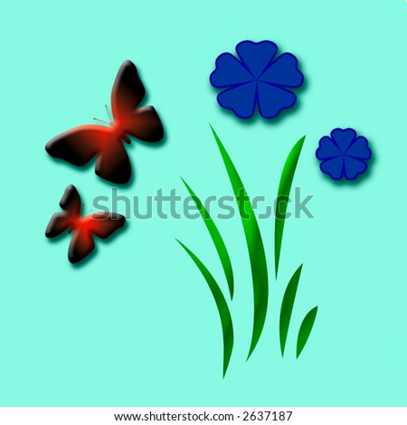 blue flowers clip art. Clipart Flowers And