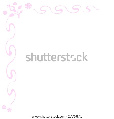 pink flowers borders. stock photo : pink flowers and