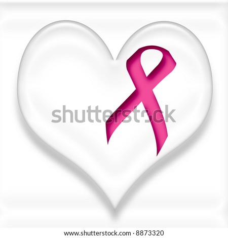 breast cancer ribbon with wings. stock photo : reast cancer