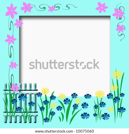 flower borders and frames. flower borders and frames.