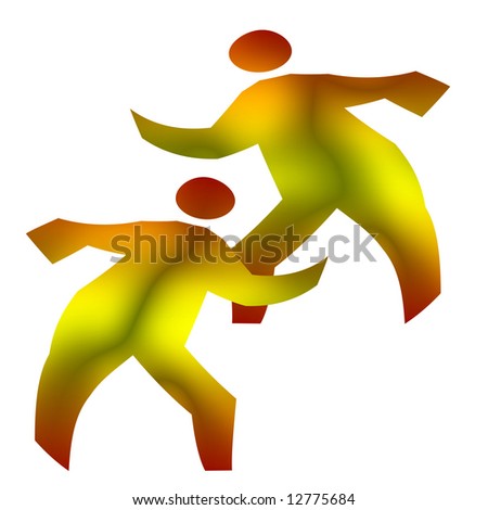 illustrated people abstract images competing white background