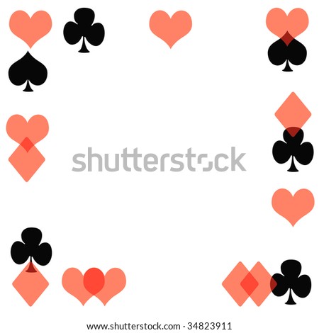 card game opaque pink and black symbols on white