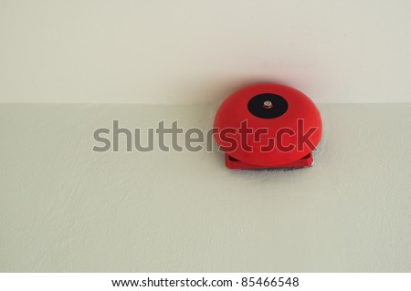 Red round call point for fire alarm