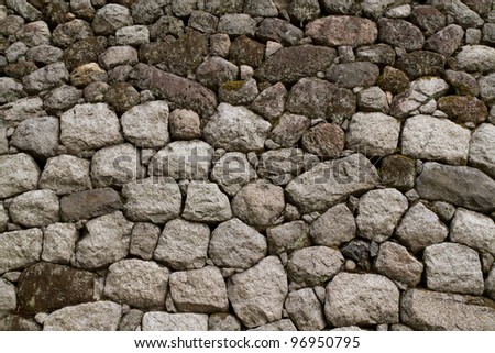 Texture of old rock wall in Kyoto Japan