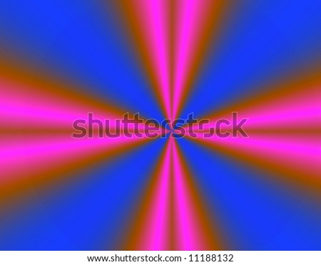 Pink and Blue cross fractal 