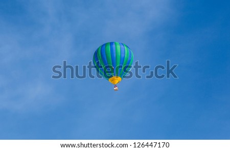 Hot air balloon at the 35th International Hot Air Balloon Festival, Chateau d\'Oex, Switzerland.