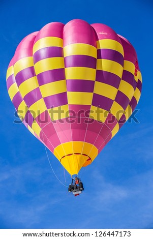 Hot air balloon at the 35th International Hot Air Balloon Festival, Chateau d'Oex, Switzerland.