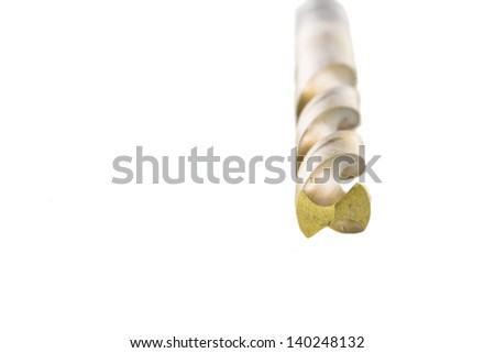 Titanium coated drill bit for drilling into plastic, metal, and wood.