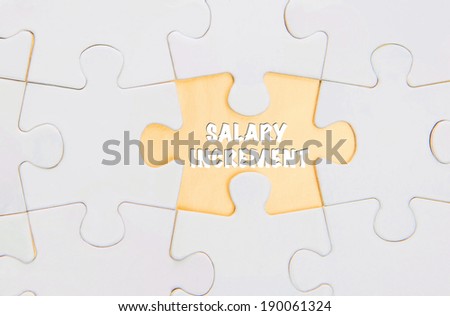 Missing jigsaw puzzle piece revealing the SALARY INCREMENT words